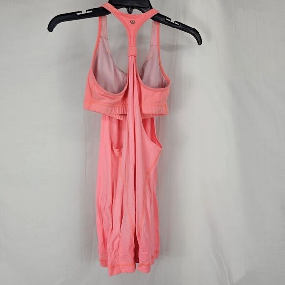 Lululemon Practice Freely Tank Bleached Coral and Pop Orange Women's Size 4 - Picture 4 of 7